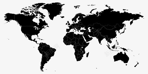 世界地图边界国家图标svg_新图网 https://ixintu.com 世界地图 国家 政治 边界