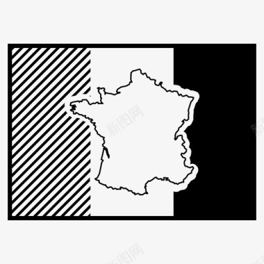 法国欧洲国旗图标图标
