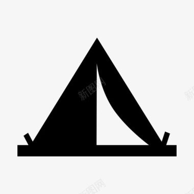 露营地帐篷图标图标