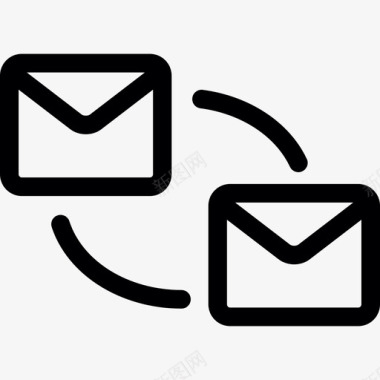 交换电子邮件界面媒体和技术图标图标
