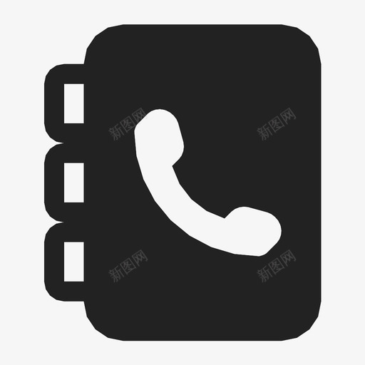 电话簿联系人簿图标svg_新图网 https://ixintu.com 电话簿 联系人簿