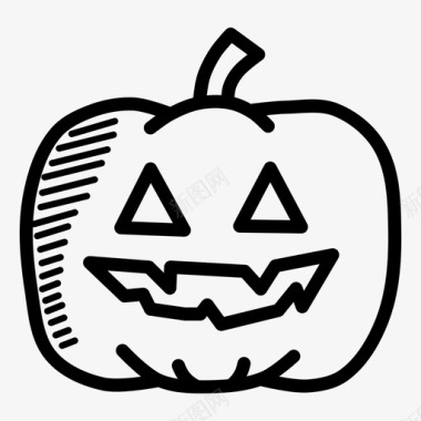 南瓜万圣节南瓜灯图标图标