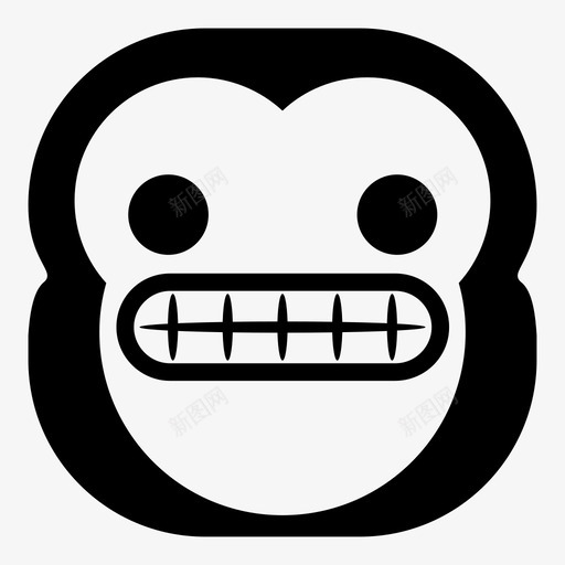 笑牙猴黑猩猩表情符号图标svg_新图网 https://ixintu.com 哈娜表情猴版 笑牙 笑牙猴 表情符号 黑猩猩