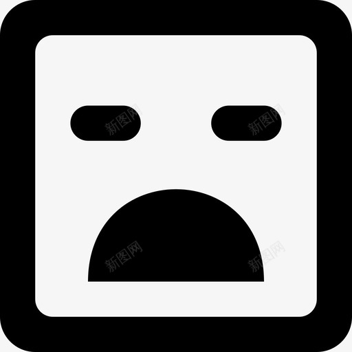 emoji_sad_square_round [#432]svg_新图网 https://ixintu.com emoji_sad_square_round [#432]