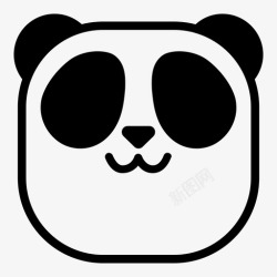 猫嘴猫嘴熊猫猫嘴表情符号图标高清图片