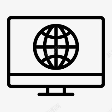 计算机互联网浏览器全球图标图标
