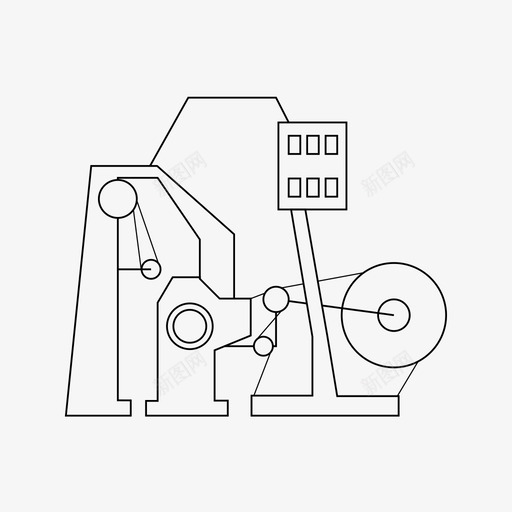 粗纱机棉纺织图标svg_新图网 https://ixintu.com 工业和机械 棉 粗纱机 纺织 线