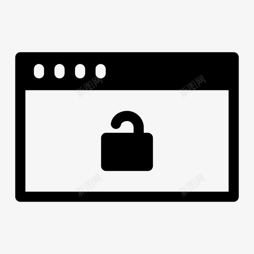 浏览器解锁internet浏览器通知图标svg_新图网 https://ixintu.com internet浏览器 web浏览器 浏览器解锁 网站 通知