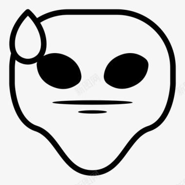 外星人无脸表情符号韩娜表情符号外星人版图标图标
