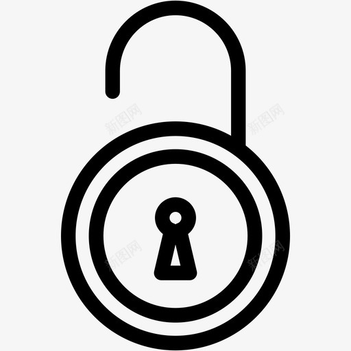 解锁自由开放图标svg_新图网 https://ixintu.com 不安全 安全 开放 自由 解锁