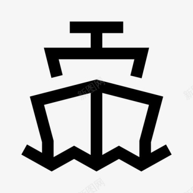 游船游轮航运图标图标