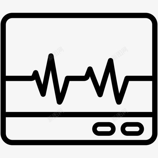 心电图心脏监护仪心跳图标svg_新图网 https://ixintu.com 医疗保健2 心电图 心脏监护仪 心跳 脉搏
