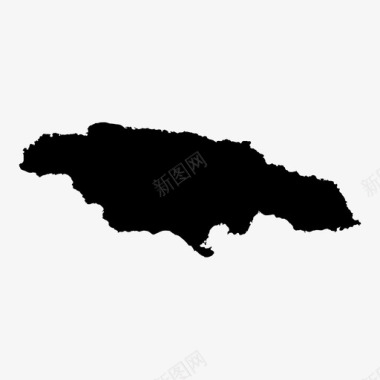牙买加地图美洲加勒比海图标图标