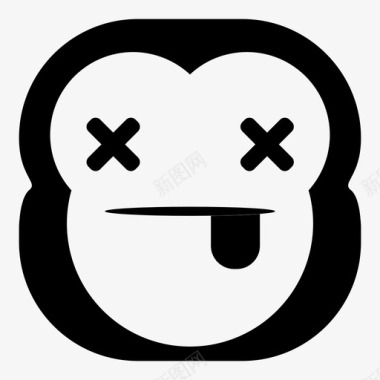 死猴子黑猩猩表情符号图标图标