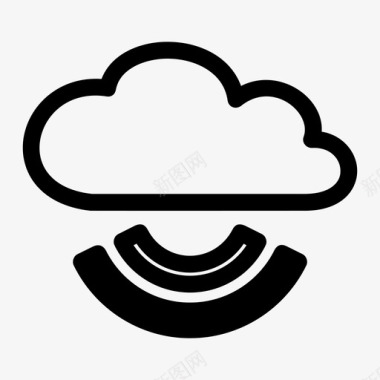 云计算网络wifi云图标图标
