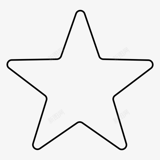 星形收藏夹单像素笔划图标svg_新图网 https://ixintu.com 单像素笔划图标 收藏夹 星形