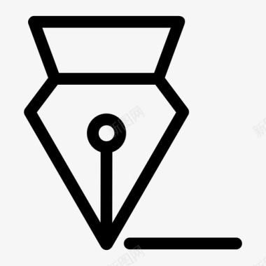 钢笔笔尖文具图标图标