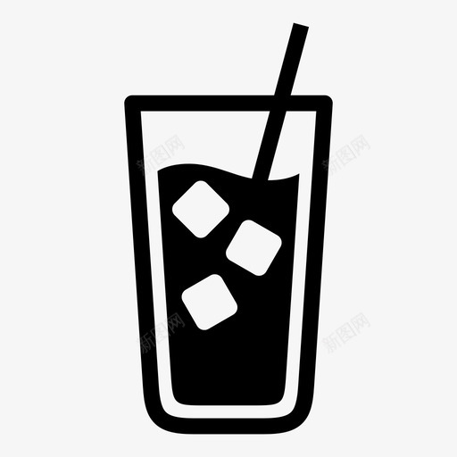 饮料杯饮料冰块图标svg_新图网 https://ixintu.com 冰块 冰水 提神 饮料 饮料杯