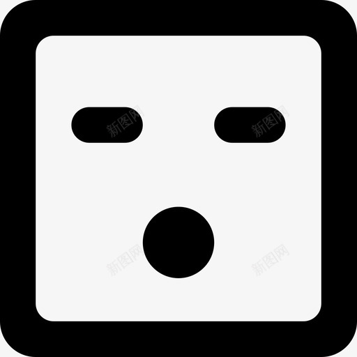 emoji_surprised_square_round [#422]svg_新图网 https://ixintu.com emoji_surprised_square_round [#422]