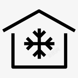 不二家住宅空气冷却房屋空气冷却空调图标高清图片