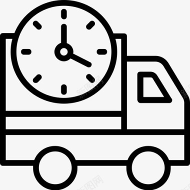 交货时间交货持续时间交货计划图标图标