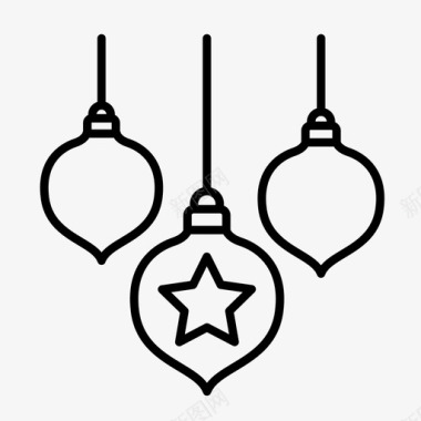 装饰品圣诞节圣诞树图标图标