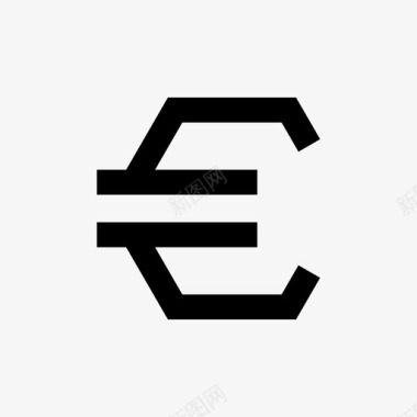 欧元符号货币欧洲图标图标