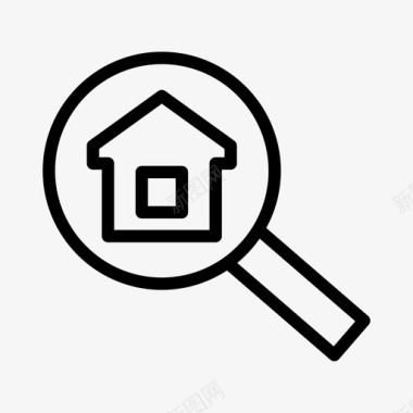 找到家找到房子找到财产图标图标
