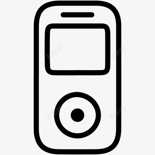mp3播放器音频小工具图标svg_新图网 https://ixintu.com ipod mp3播放器 小工具 录音室多媒体删除 音乐 音频