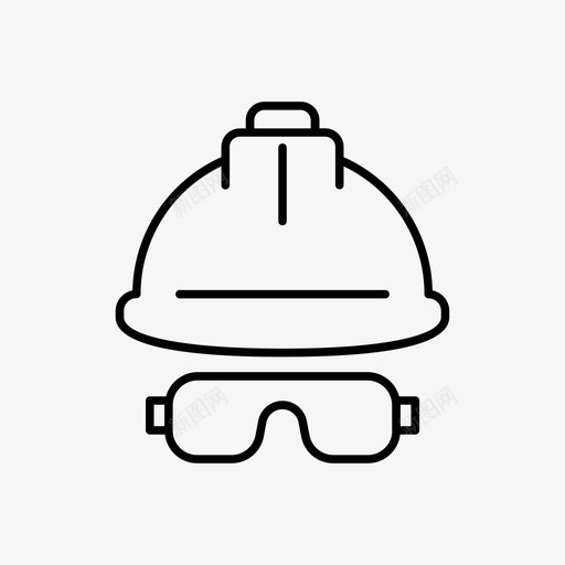 建筑头盔工程师眼镜图标svg_新图网 https://ixintu.com 安全帽 工程师 建筑头盔 眼镜