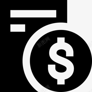列表硬币美元图标图标