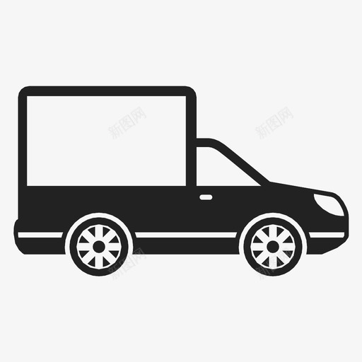 卡车棚车运输图标svg_新图网 https://ixintu.com 卡车 棚车 车辆 运输