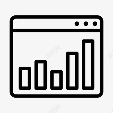 浏览器统计信息条形图用户界面图标图标