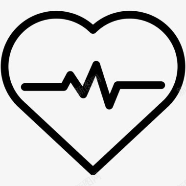心搏心脏心电图图标图标