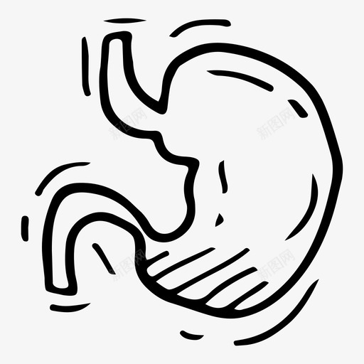 胃保健肠道图标svg_新图网 https://ixintu.com 保健 器官 涂鸦保健 肠道 胃