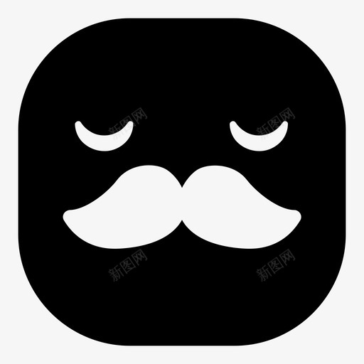 胡子悲伤表情符号笑脸图标svg_新图网 https://ixintu.com 笑脸 胡子悲伤 表情符号 韩娜表情符号版本
