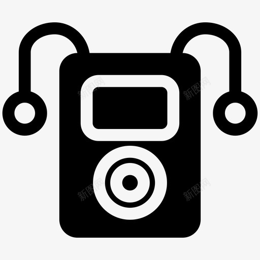 ipodmp3播放器音乐播放器图标svg_新图网 https://ixintu.com ipod mp3播放器 音乐和音频填充 音乐播放器