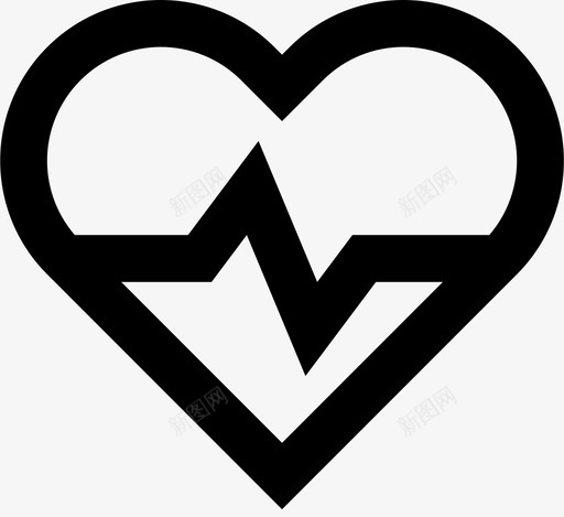 脉搏活动心脏图标svg_新图网 https://ixintu.com 冲动 心脏 方盒子 活动 爱 生命线 脉搏