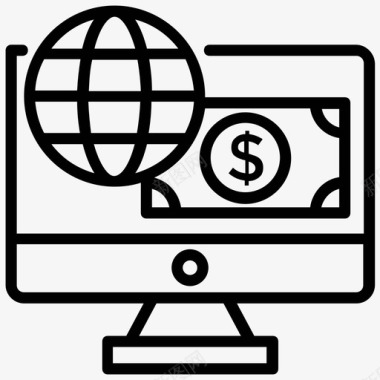 网上业务电子商务网上银行图标图标