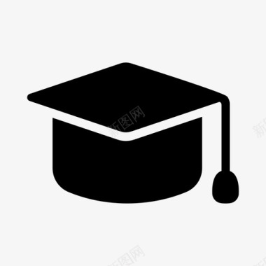毕业学术帽学位图标图标