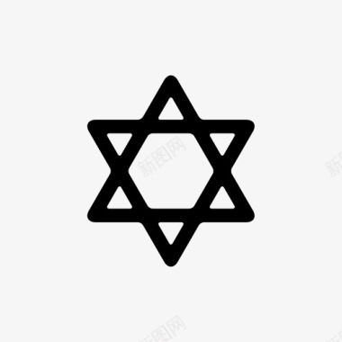 犹太教犹太人大卫之星图标图标