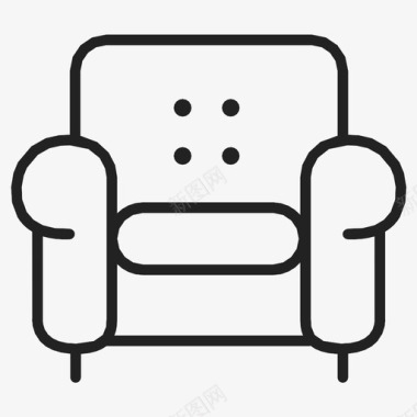 沙发椅子放松图标图标