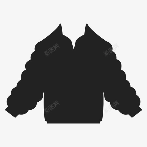 蓬松夹克衣服时装图标svg_新图网 https://ixintu.com 时装 服装 蓬松夹克 衣服 衬衫