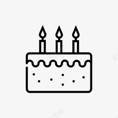 生日蛋糕面包店蜡烛图标图标
