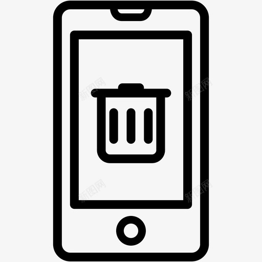 移动垃圾桶iphone智能手机图标svg_新图网 https://ixintu.com iphone 智能手机 移动垃圾桶 移动平板电脑