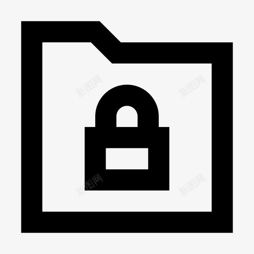 锁定文件夹界面ios优化图标svg_新图网 https://ixintu.com 界面ios优化 锁定文件夹