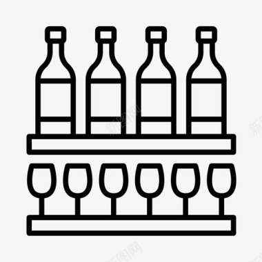 饮料酒吧酒瓶图标图标