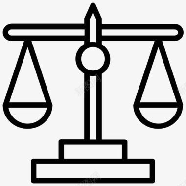 天平公正秤法律和秩序图标图标