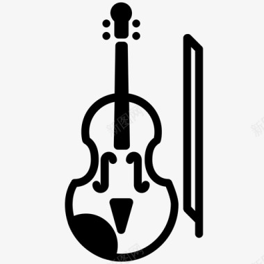 小提琴古典音乐乐器图标图标