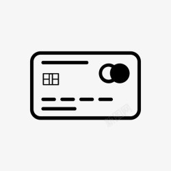 塑料货币信用卡atm卡芯片卡图标高清图片